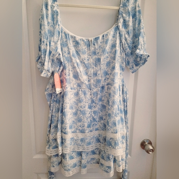 ARULA Light Blue Floral Mini Dress - Picture 7 of 11